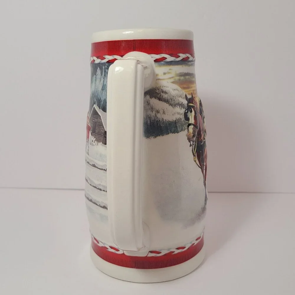 Budweiser Holiday Stein 2010 “Dashing Through The Snow” Clydesdales Collectible